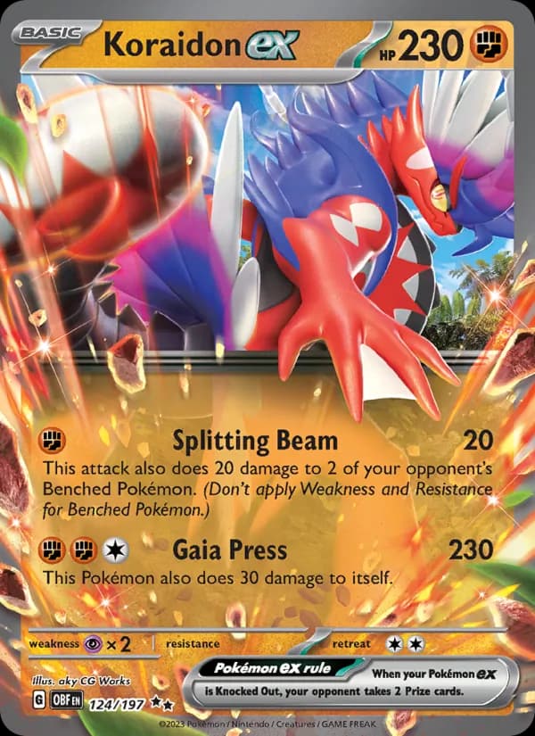 Koraidon ex 124/197, Obsidian Flames