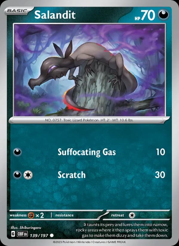 Salandit 139/197, Obsidian Flames