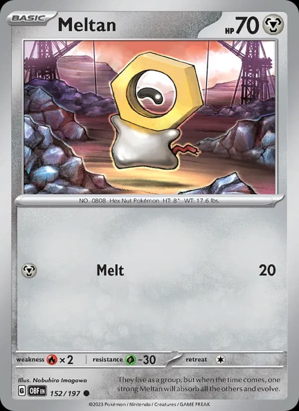 Meltan 152/197, Obsidian Flames