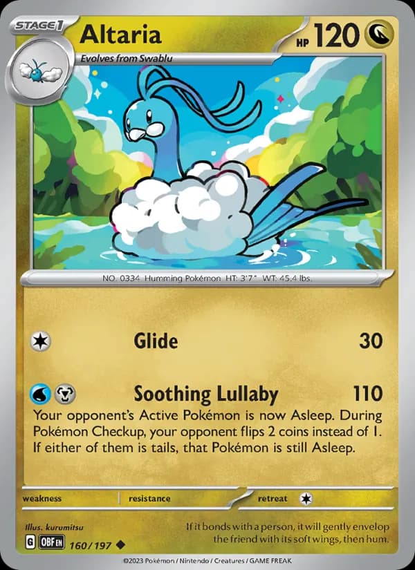 Altaria 160/197, Obsidian Flames