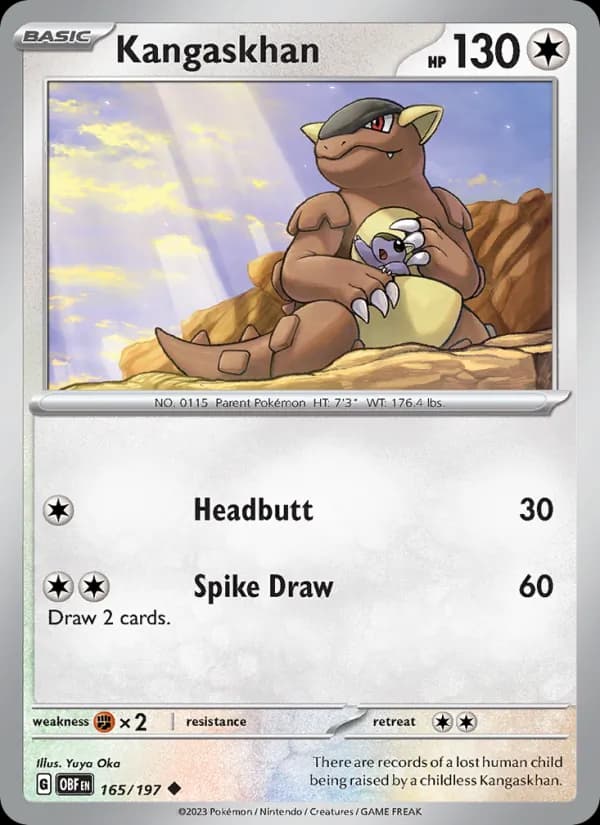 Kangaskhan 165/197, Obsidian Flames