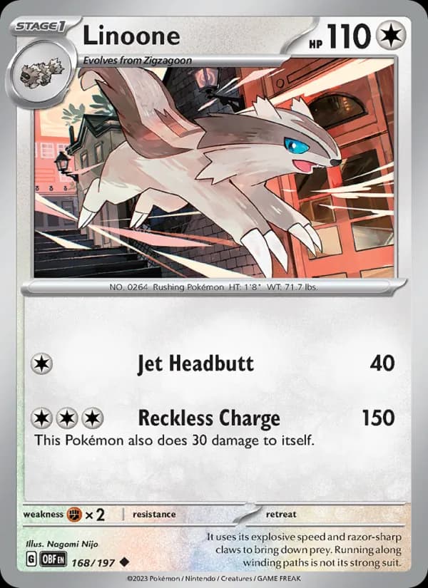 Linoone 168/197, Obsidian Flames