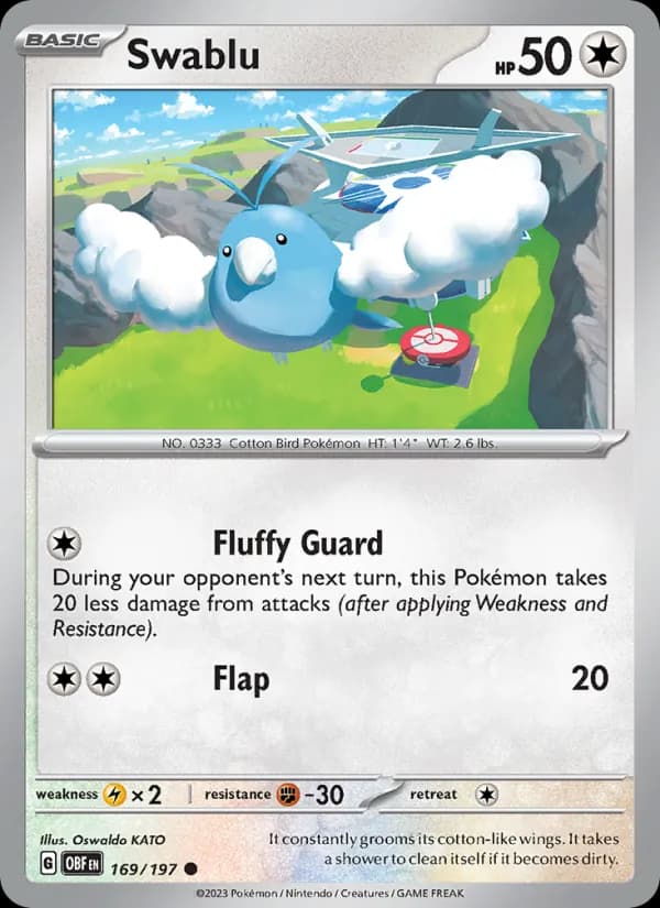Swablu 169/197, Obsidian Flames