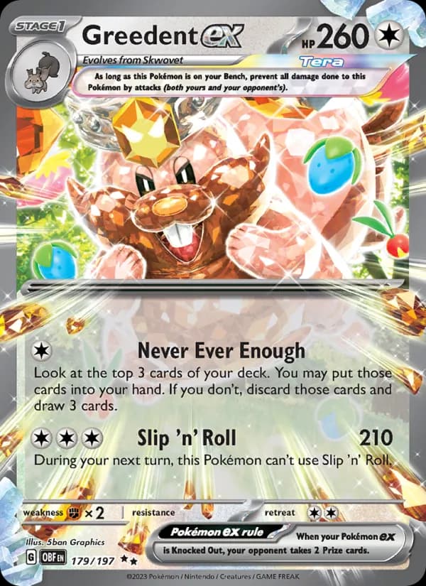Greedent ex 179/197, Obsidian Flames