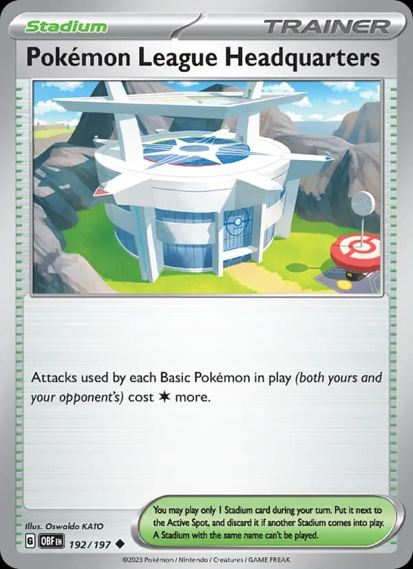 Pokémon League Headquarters 192/197, Obsidian Flames