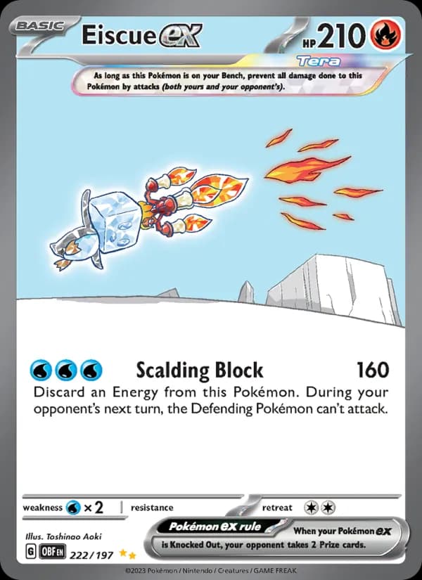 Eiscue ex 222/197, Obsidian Flames