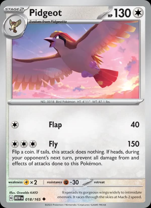 Pidgeot 018/165, 151