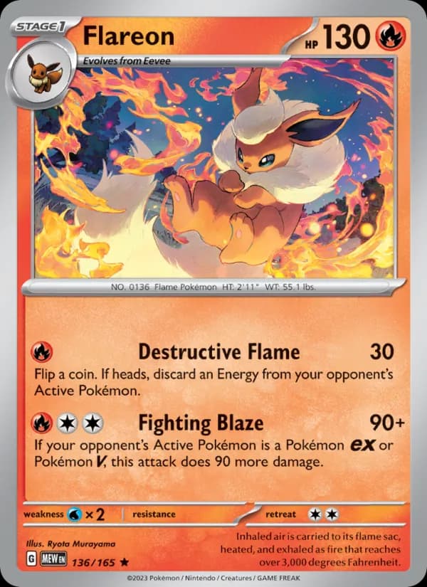 Flareon 136/165, 151