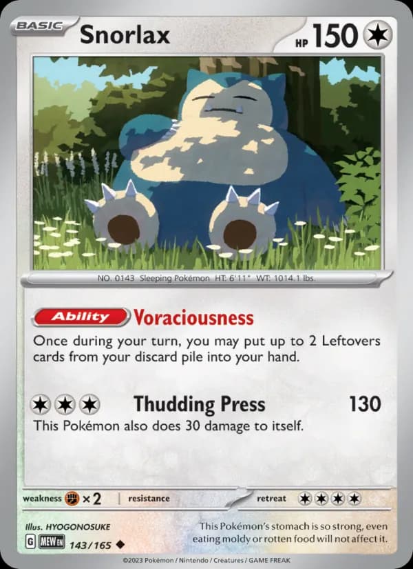 Snorlax 143/165, 151