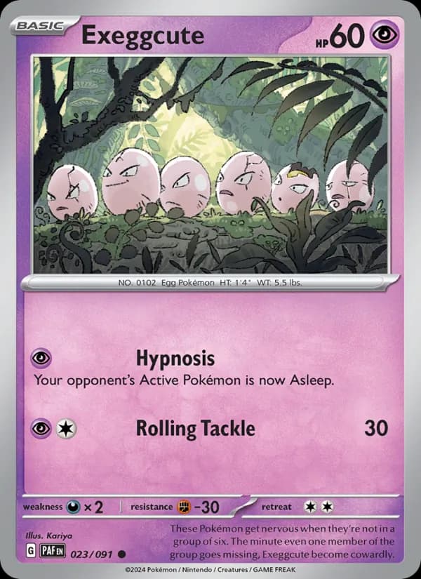 Exeggcute 023/91, Paldean Fates