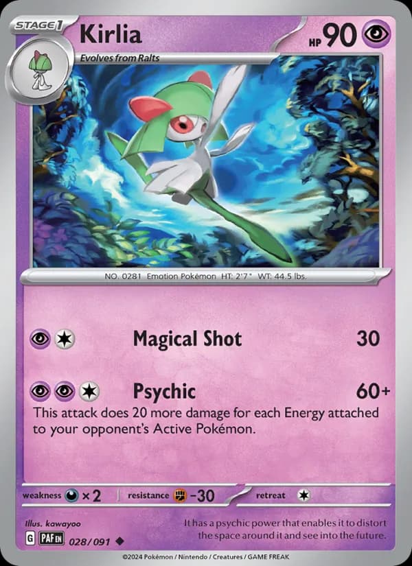 Kirlia 028/91, Paldean Fates