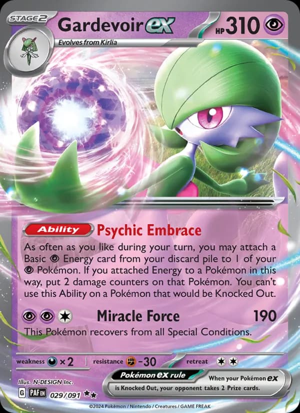 Gardevoir ex 029/91, Paldean Fates
