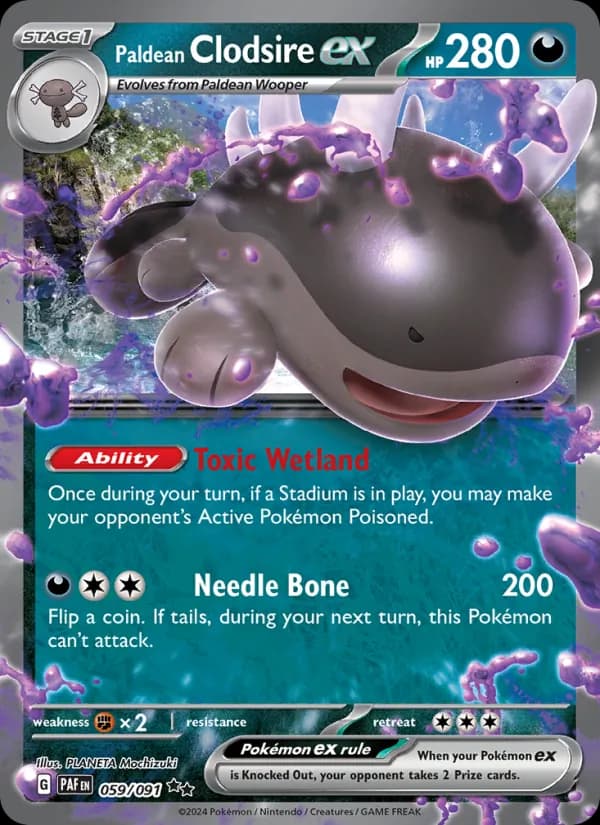 Paldean Clodsire ex 059/91, Paldean Fates