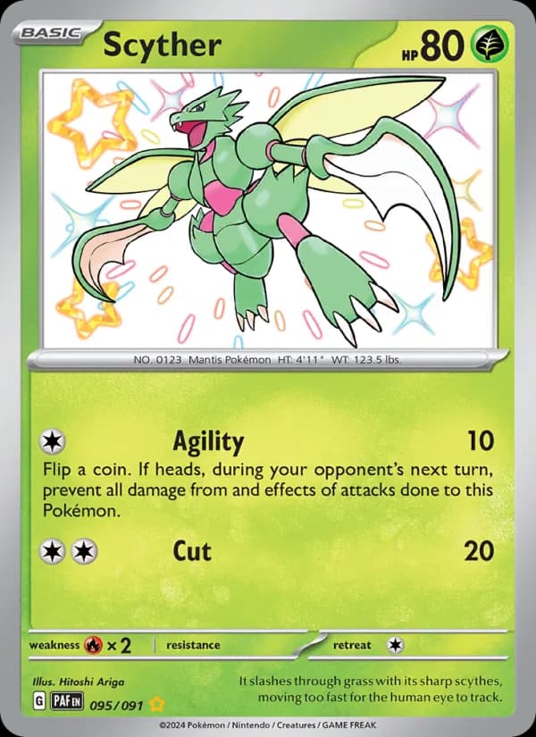 Scyther 095/91, Paldean Fates