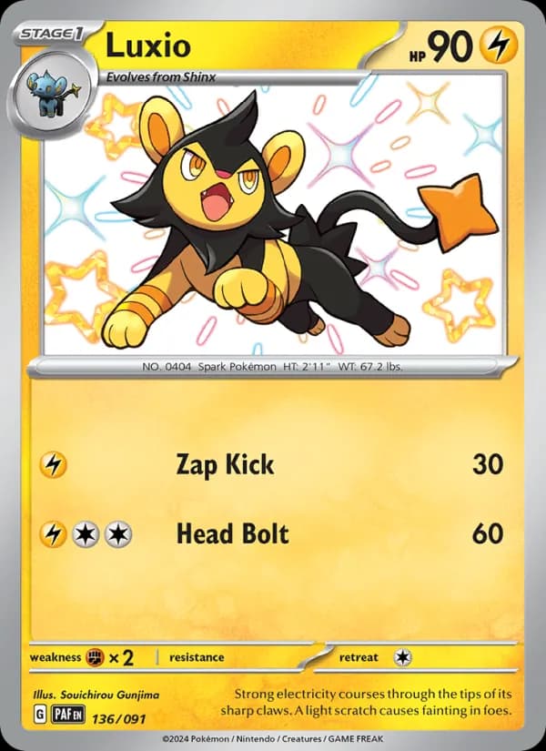 Luxio 136/91, Paldean Fates