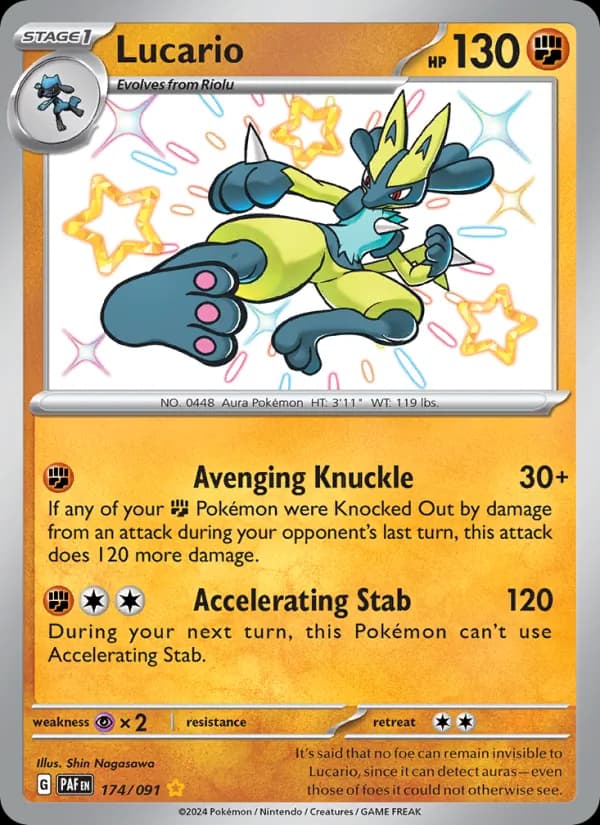 Lucario 174/91, Paldean Fates