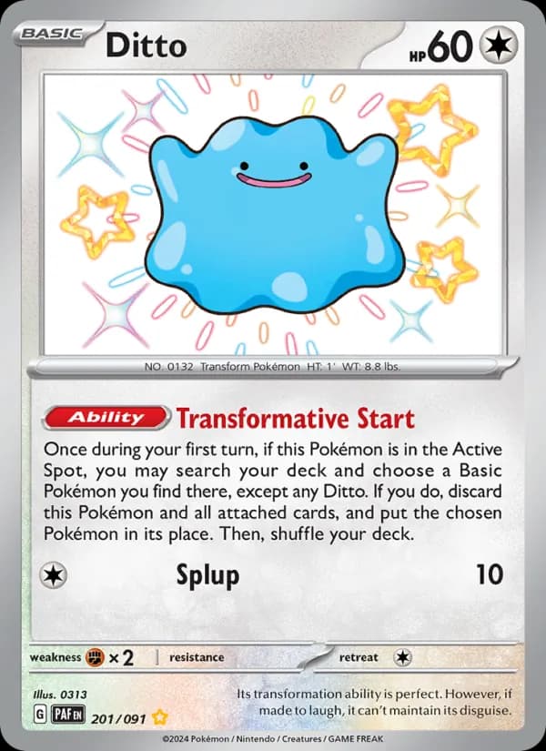 Ditto 201/91, Paldean Fates