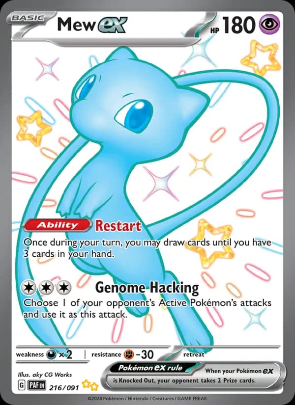 Mew ex 216/91, Paldean Fates