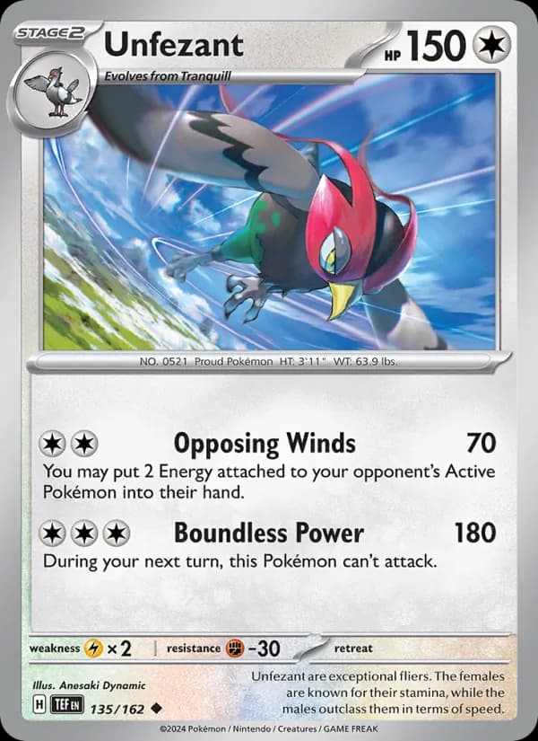 Unfezant 135/162, Temporal Forces