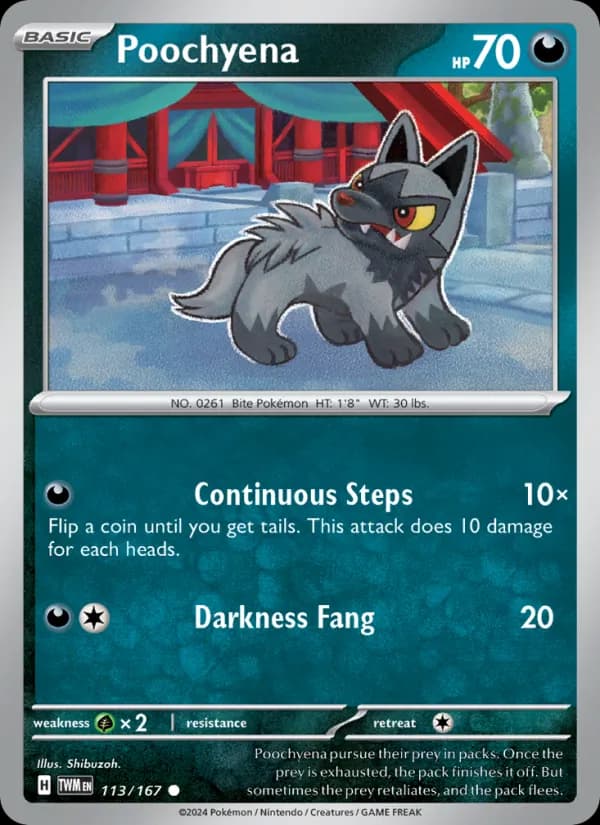 Poochyena 113/167, Twilight Masquerade