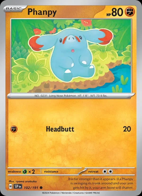 Phanpy 102/191, Surging Sparks