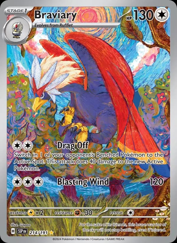 Braviary 214/191, Surging Sparks