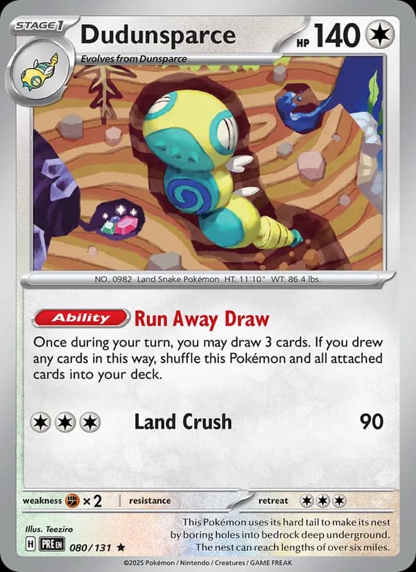 Dudunsparce 080/131, Prismatic Evolutions