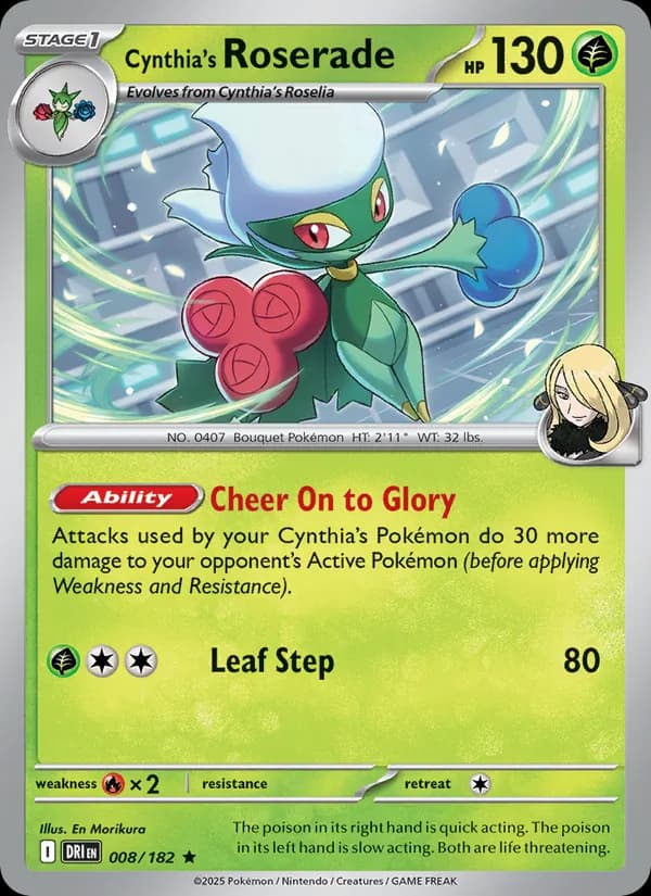 Cynthia's Roserade 008/182, Destined Rivals