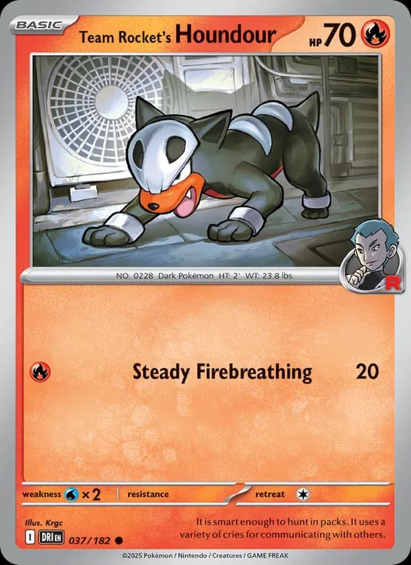 Team Rocket's Houndour 037/182, Destined Rivals