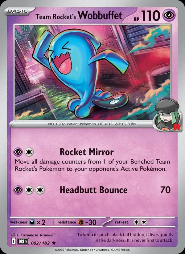 Team Rocket's Wobbuffet 082/182, Destined Rivals