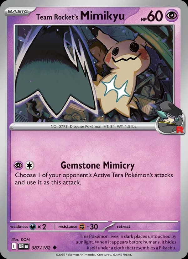 Team Rocket's Mimikyu 087/182, Destined Rivals