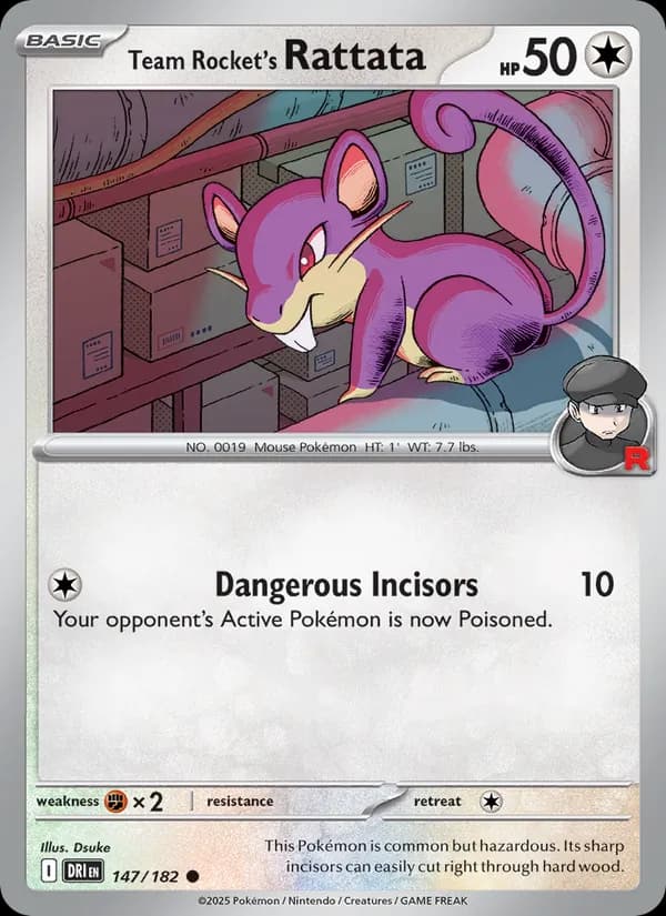 Team Rocket's Rattata 147/182, Destined Rivals