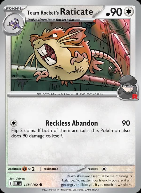 Team Rocket's Raticate 148/182, Destined Rivals