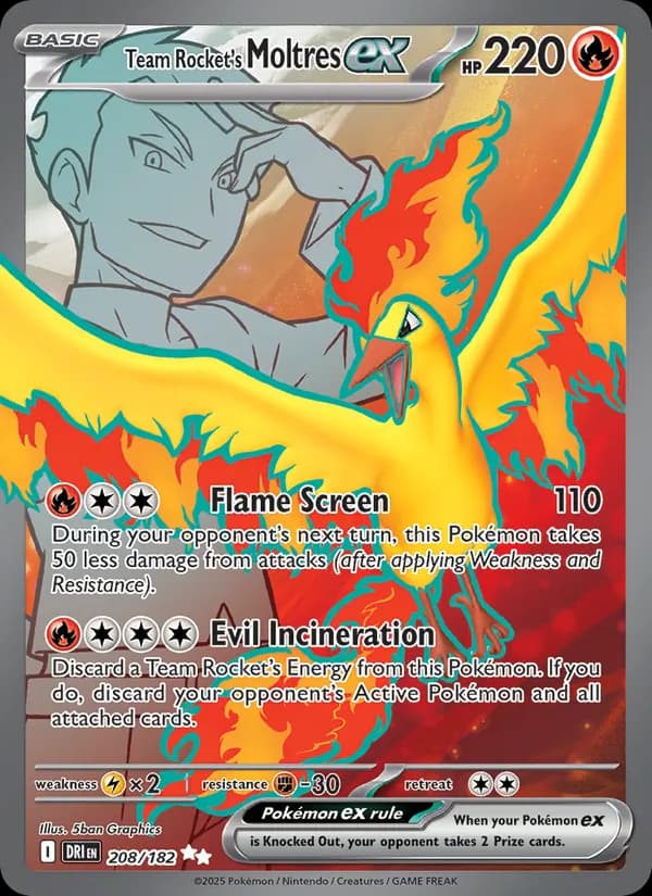 Team Rocket's Moltres ex 208/182, Destined Rivals