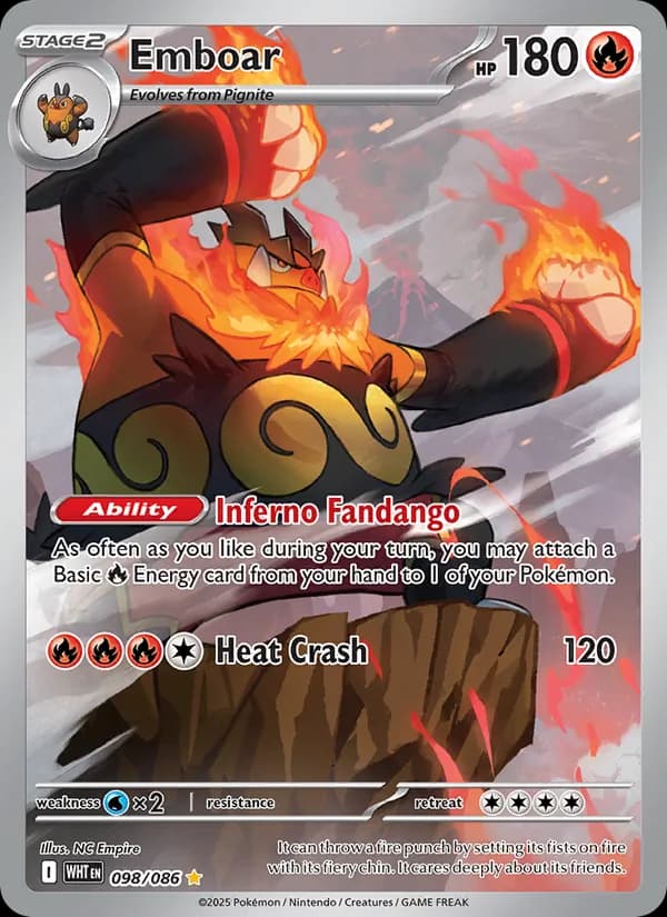 Emboar 098/86, White Flare