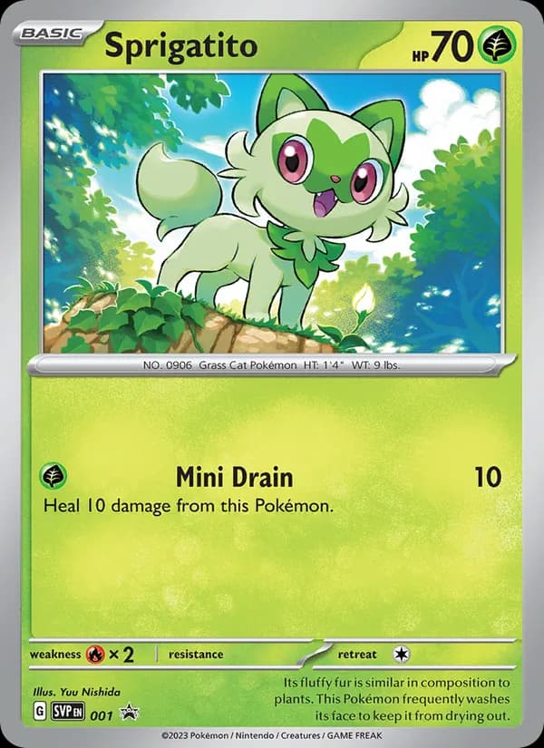 Sprigatito 001/225, SVP Black Star Promos
