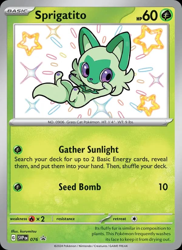 Sprigatito 076/225, SVP Black Star Promos