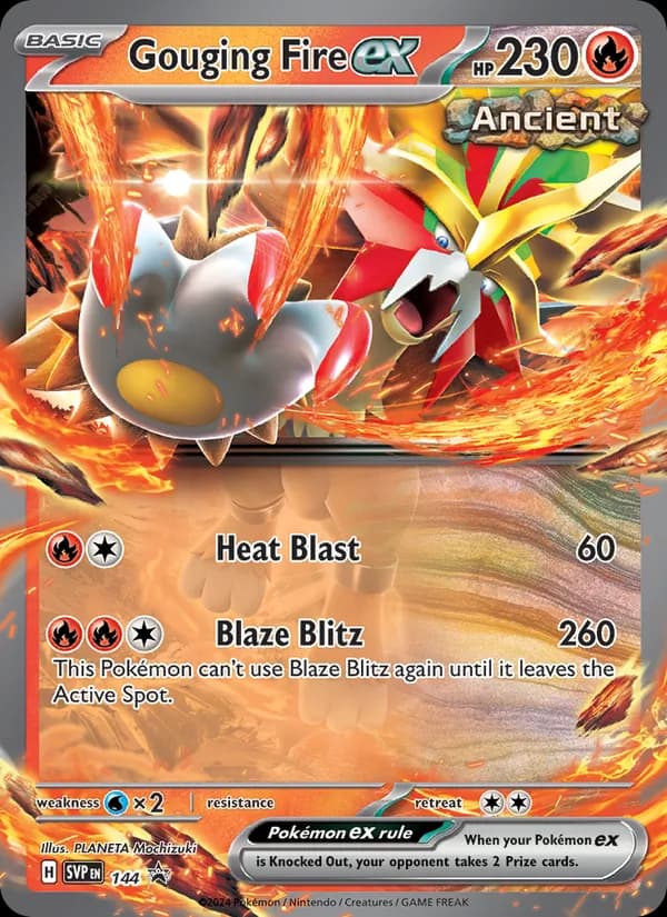 Gouging Fire ex 144/225, SVP Black Star Promos