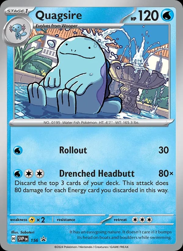 Quagsire 156/225, SVP Black Star Promos