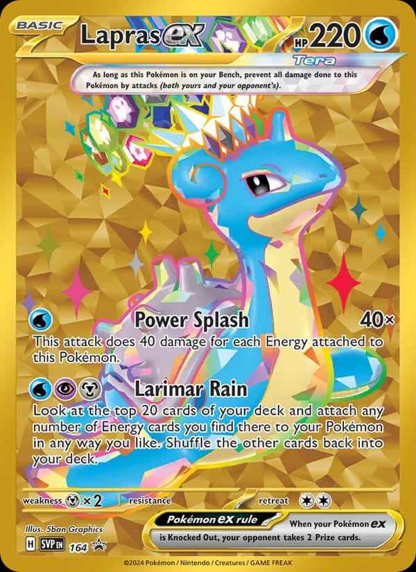 Lapras ex 164/225, SVP Black Star Promos