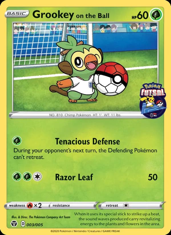 Grookey on the Ball 3/5, Pokémon Futsal 2020