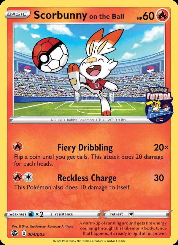 Scorbunny on the Ball 4/5, Pokémon Futsal 2020