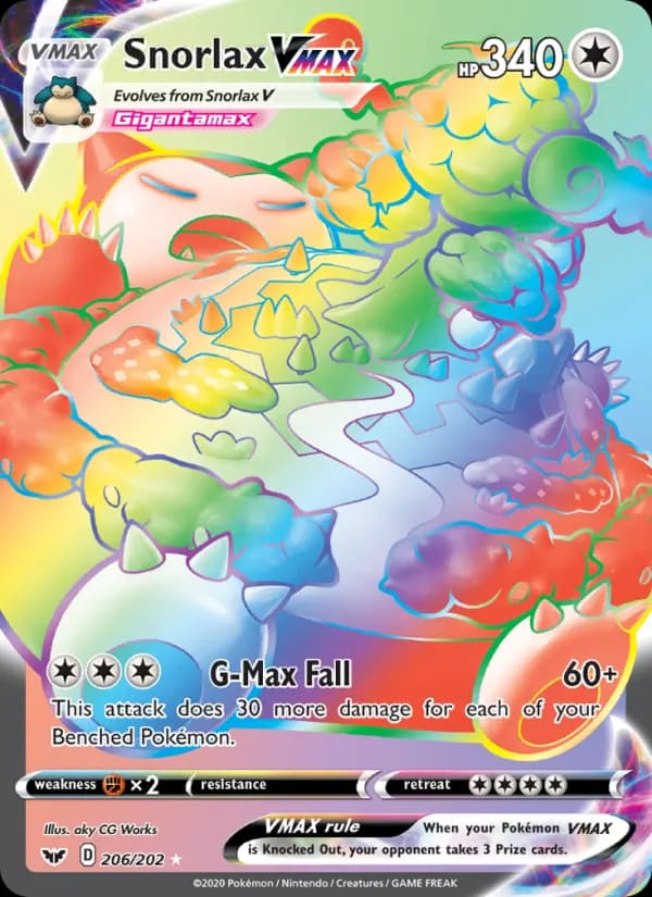 Snorlax VMAX 206/202, Sword & Shield