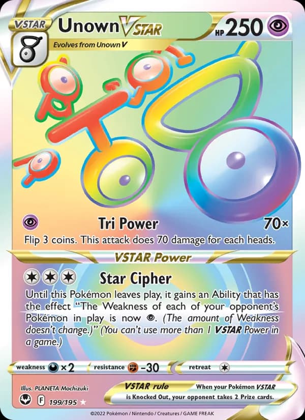 Unown VSTAR 199/195, Silver Tempest