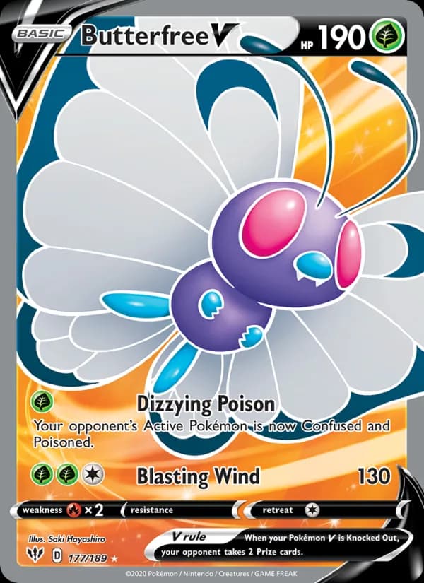 Butterfree V 177/189, Darkness Ablaze