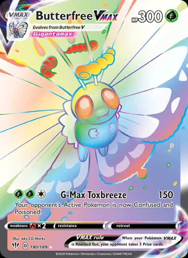 Butterfree VMAX 190/189, Darkness Ablaze