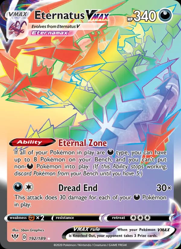 Eternatus VMAX 192/189, Darkness Ablaze