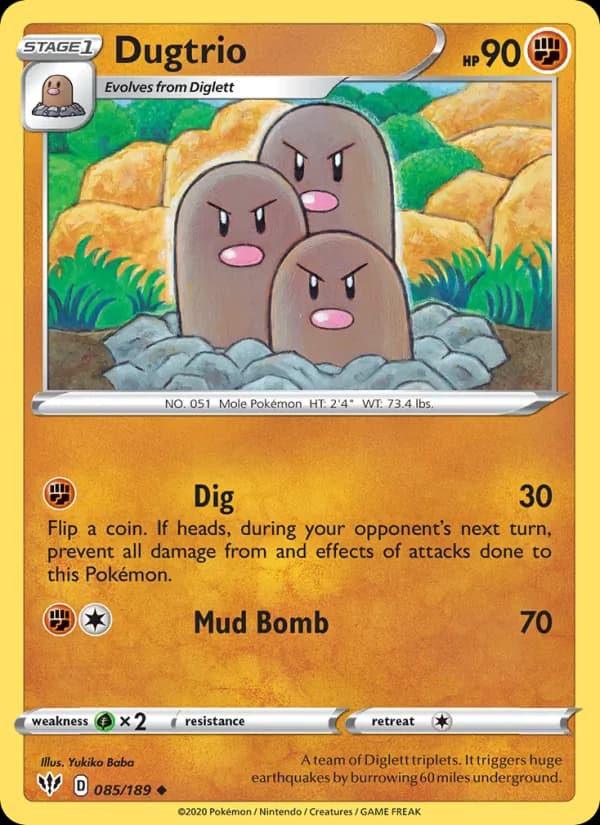 Dugtrio 85/189, Darkness Ablaze
