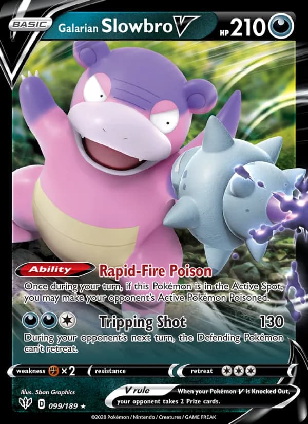 Galarian Slowbro V 99/189, Darkness Ablaze