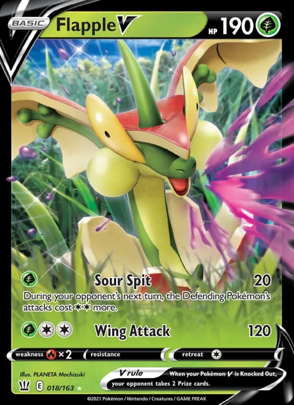 Flapple V 18/163, Battle Styles